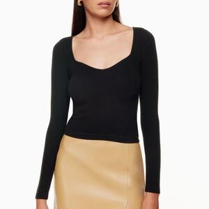 Aritzia Black Long Sleeve Top